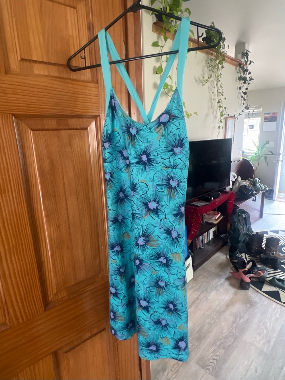 Patagonia Turquoise Floral Slip Dress